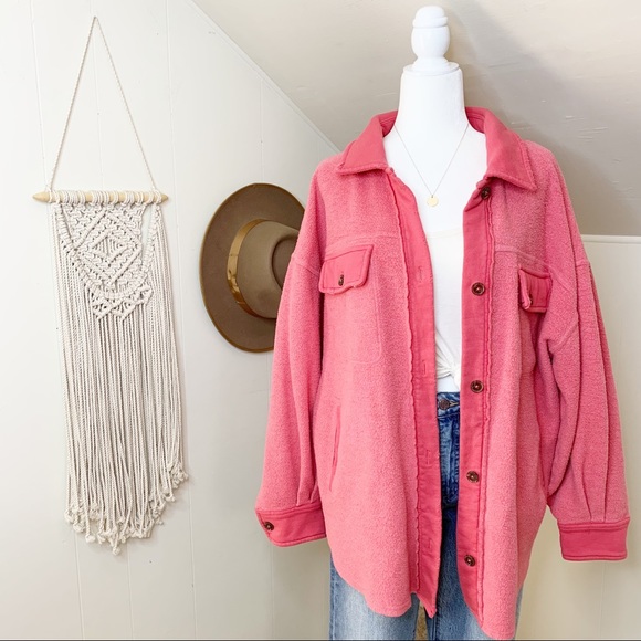 Free People Jackets & Blazers - Free People Ruby Red/Coral Jacket M